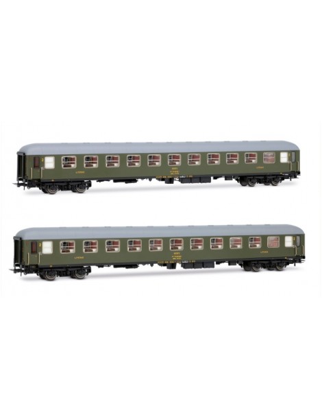 HE4036 ELECTROTREN SET 2 COCHES LITERAS BBL-8100 DECORACIÓN VERDE